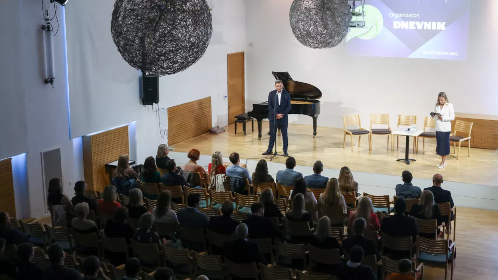 urednika časnika Dnevnik in dnevnik.si g. Miran Lesjak1.10.2024 - 24. Slovenska GAZELA 2024 &ndash; regijski izbor najbolj&scaron;ih najhitreje rastočih podjetij &ndash; razglasitev Gazele Gorenjske regije.  FOTO: Luka Cjuha