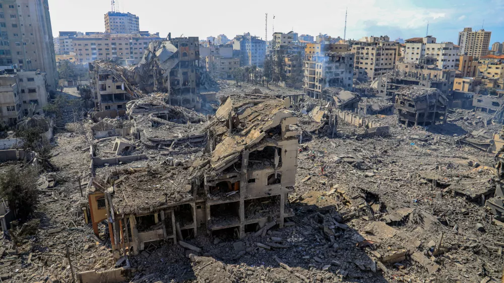 Destruction caused in western Gaza after Israeli airstrikesWhere: Gaza, PalestineWhen: 10 Oct 2023Credit: TheNews2/Cover Images