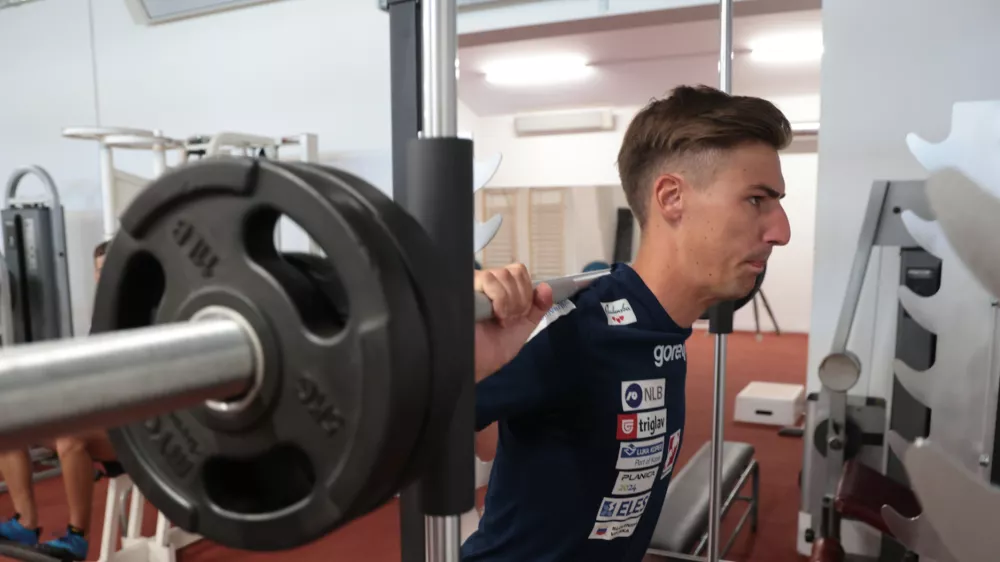 Timi Zajc 27.05.2024. - Trening Slovenske reprezentance v smučarskih skokih na &scaron;tadionu v Kranju. Foto: Bojan Velikonja