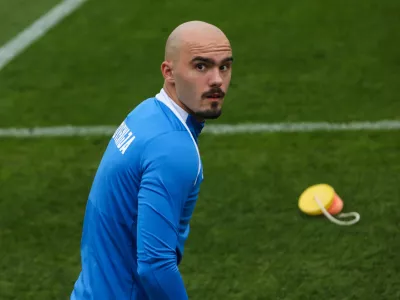 - Vanja Drku&scaron;ić,- 07.10.2024. - Tiskovna konferenca in trening slovenske nogometne reprezentance pred tekmo Konferenčne lige z Norve&scaron;ko.//FOTO: Bojan Velikonja