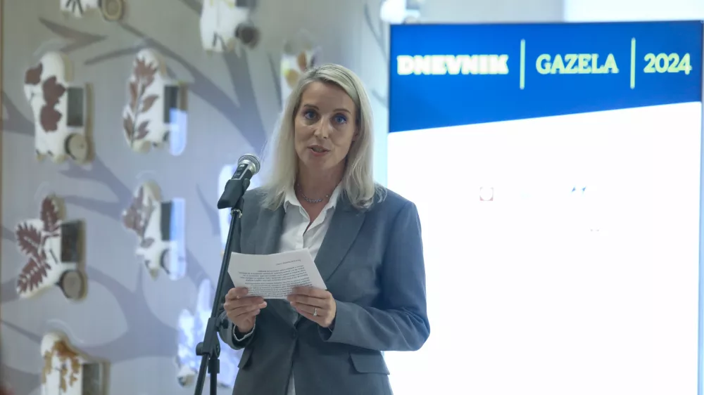 INGRID TROBEC10.10.2024 - 24. Slovenska GAZELA 2024 &ndash; Sežana - regijski izbor najbolj&scaron;ih najhitreje rastočih podjetij &ndash; razglasitev Primorsko notranjske regije. Primorsko notranjska gazela  FOTO: Luka Cjuha