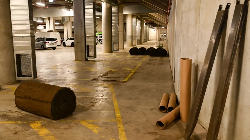 10.10. 2024 - Stadion Stožice - ponovna sanacije trave Foto: Nik Erik Neubauer