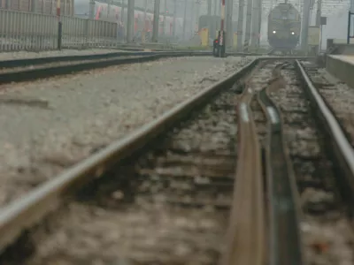 železni&scaron;ki tir - proga, Stavka železni&scaron;kega prometa, opozorilna stavka - med 8. in 12. uro niso vozili vlaki v notranjem potni&scaron;kem prometu in maloobmejni vlaki, Sindikat železni&scaron;kega prometa Slovenije, protest železničarjev, Železni&scaron;ka postaja Ljubljana, Slovenske železnice, SŽ //FOTO: Jaka Adamič OPOMBA: ZA OBJAVO V ČASOPISU DNEVNIK