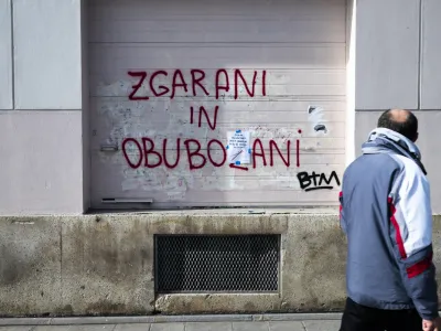 - 15.2.2024 - Recesija - grafit - rev&scaron;čina- simbolična fotografija. // FOTO: Nik Erik Neubauer