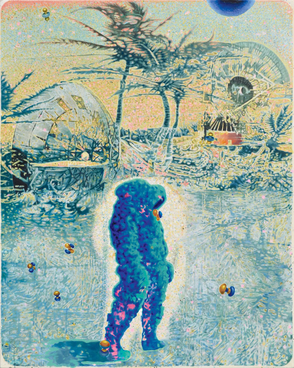 Uro&scaron; Weinberger, Blue, 2024, olje na platnu, 200 x 160 cm