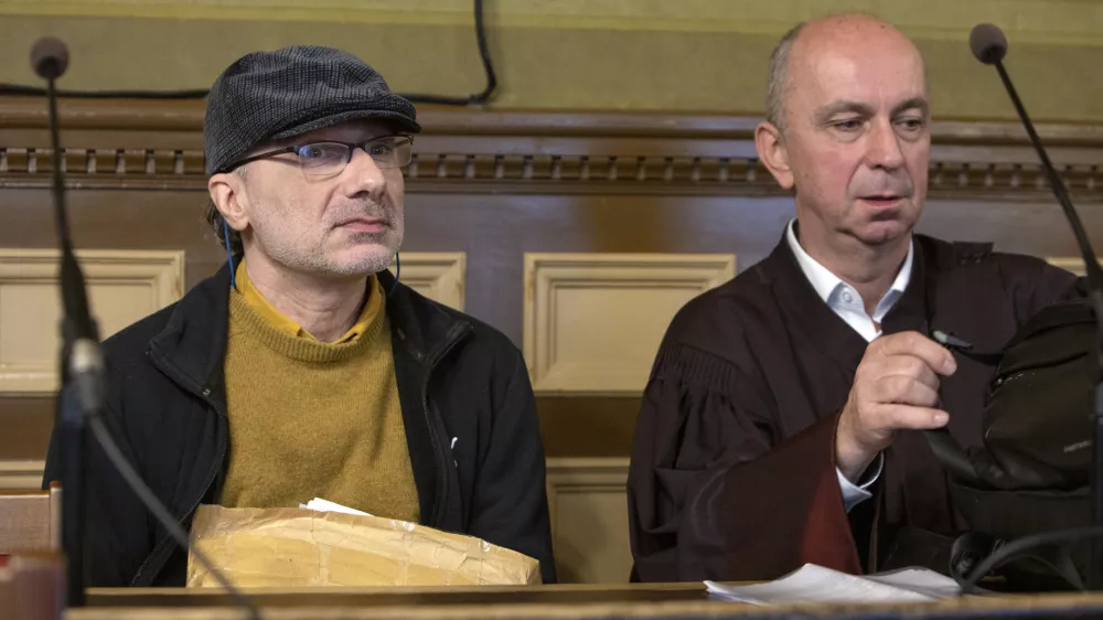 Michel Stephan (levo) in zagovornik Gorazd Fi&scaron;er sta prepričana, da bi bila edino pravična oprostilna sodba. Foto: Matjaž Ru&scaron;t