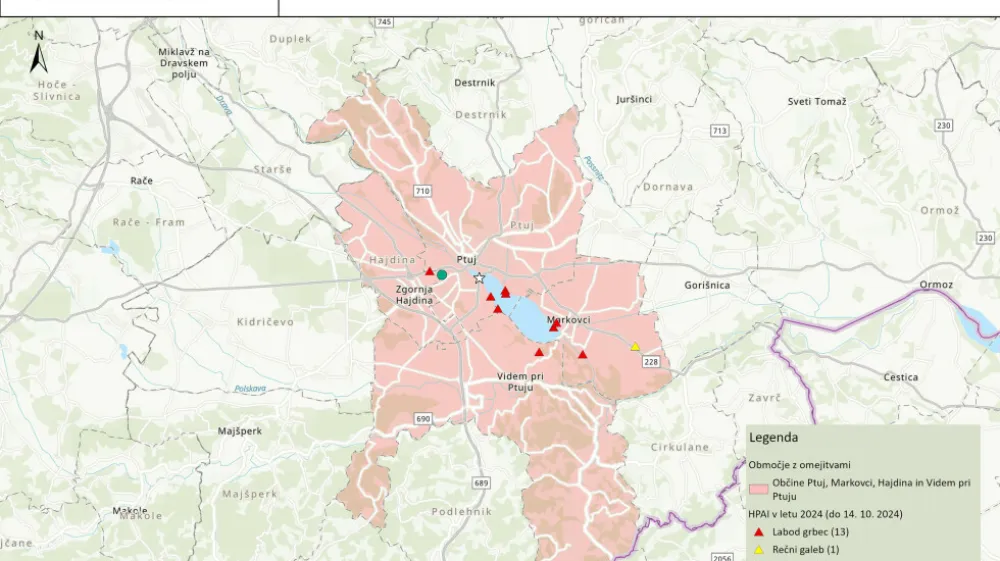 Nacionalni veterinarski in&scaron;titut ljubljanske veterinarske fakultete je ptičjo gripo tretjič doslej potrdil tudi pri domači perutnini. Foto: Uprava za varno hrano, veterinarstvo in varstvo rastlin