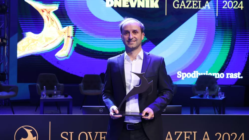 Andraž Krajnc, direktor podjetja Caretronic, bronaste gazele 2024. Foto: Jaka Gasar