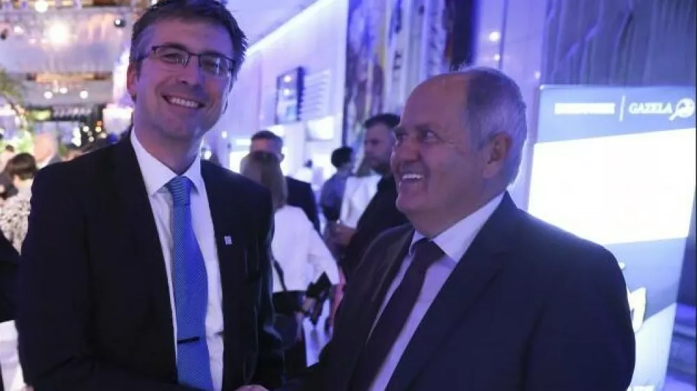 Rok Pavlin, direktor Zbornice osrednjeslovenske regije, in Janez Pogačar, Hyla. Foto: Jaka Gasar