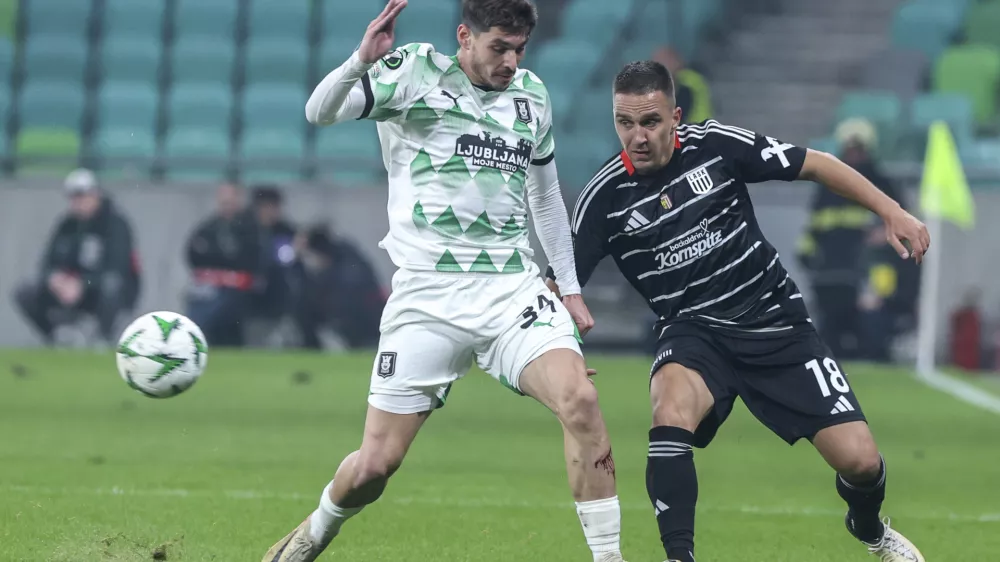 Augustin Dolffo- 24.10.2024 - nogomet - 2. krog liga&scaron;kega dela v evropski konferenčni ligi - Olimpija: Lask//FOTO: Jaka Gasar