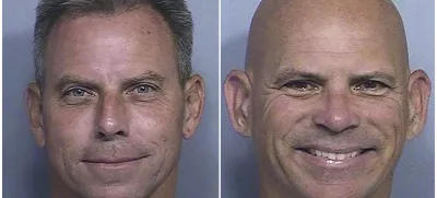 This combination of two booking photos provided by the California Department of Corrections shows Erik Menendez, left, and Lyle Menendez. (California Dept. of Corrections via AP)