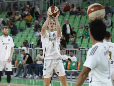 Klemen Prepelič29.09.2024 - Ko&scaron;arka Cedevita Olimpija - Dubaj v drugem krog regionalne liga ABA.FOTO: LUKA CJUHA