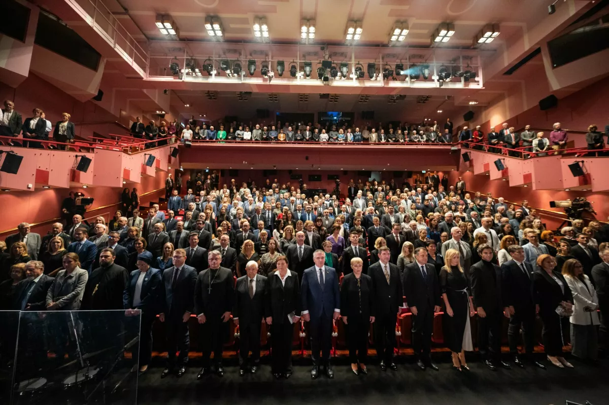 Ljubljana, Cankarjev dom.Osrednja drzavna slovesnost na predvecer dneva reformacije.