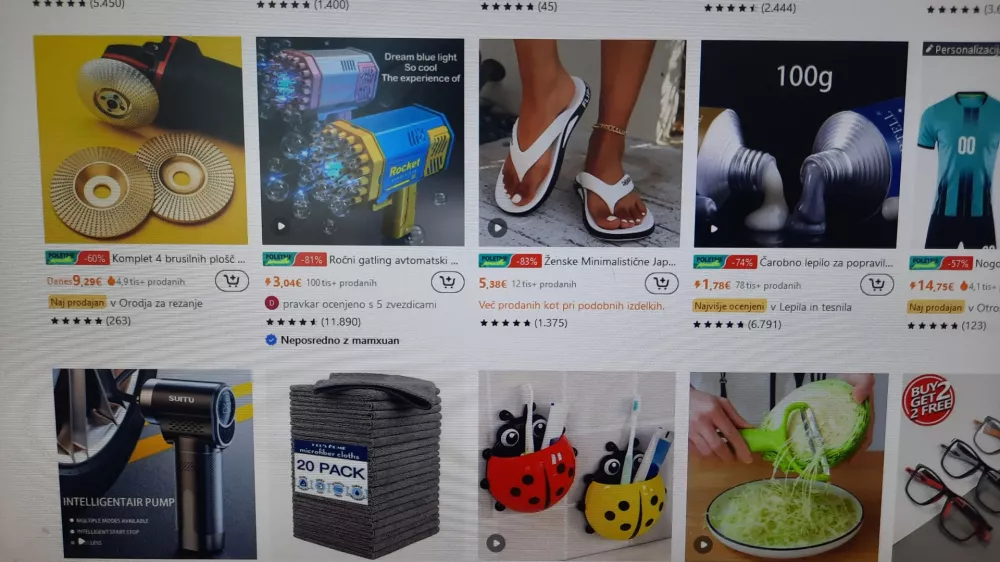 12.07.2024 - TEMU - Temu je spletna tržnica, ki jo upravlja kitajsko podjetje za e-trgovino PDD Holdings. Ponuja zelo znižano potro&scaron;ni&scaron;ko blagoFOTO: Luka Cjuha