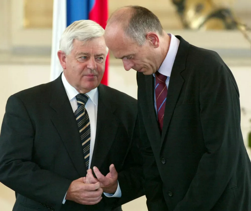 Milan Kučan Janez Drnov&scaron;ek / Foto: Alenka Žavbi