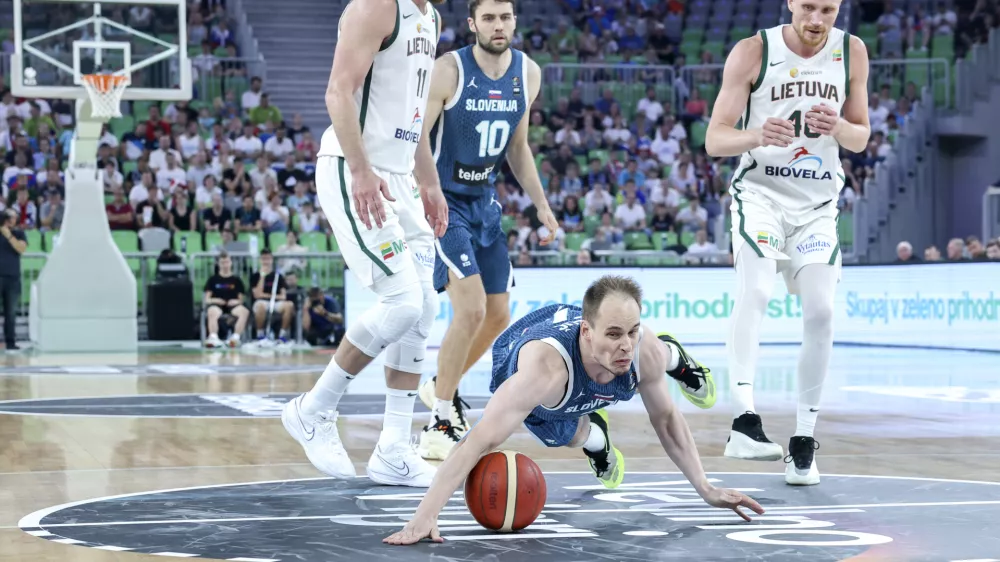Klemen Prepelič- 25.06.2024 - zadnja pripravljalna tekma mo&scaron;ke reprezentance Slovenije proti Litvi. Ko&scaron;arka Slovenija: Litva //FOTO: Jaka Gasar