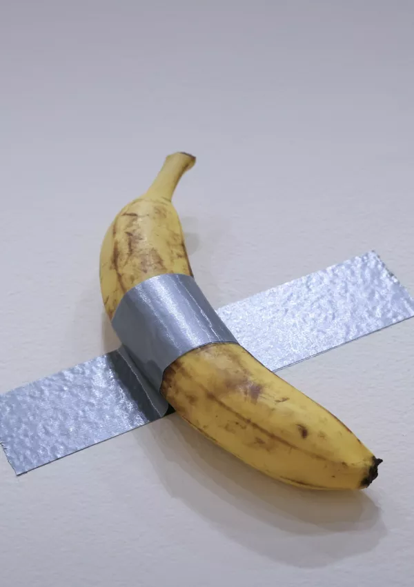 Umetni&scaron;ko delo Komik Maurizia Cattelana. Foto: Profimedia