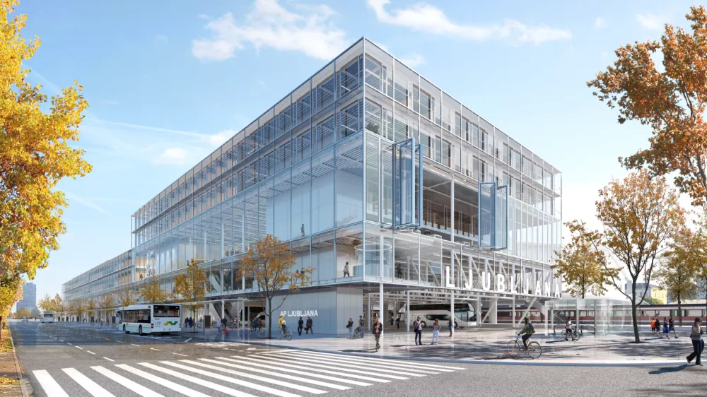 V prihodnjem letu naj bi se po napovedih Slovenskih železnic začela gradnja nove avtobusne postaje ob Vilharjevi cesti, s katero bo upravljala družba Nomago. Foto: Slovenske železnice