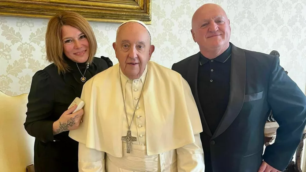 Martin Strel je spoznal papeža Franči&scaron;la. F instagram Martina Strela