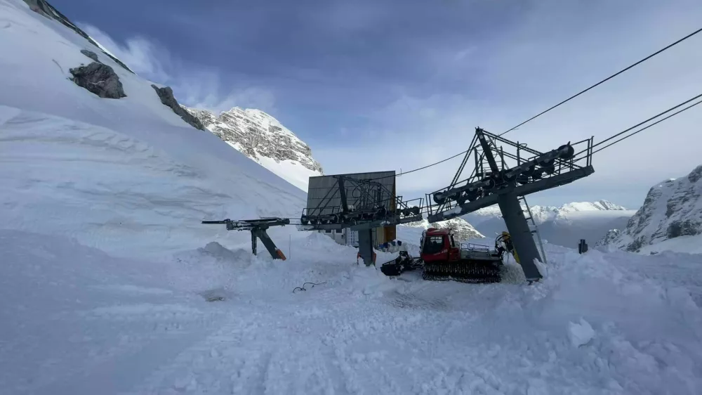 Kanin 2024, sneg, žični&scaron;ke naprave