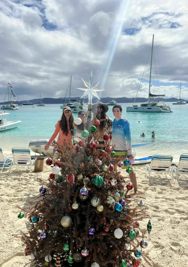 Novoletna jelka na vročem pesku otočka St. Thomas /&nbsp;Foto: osebni arhiv