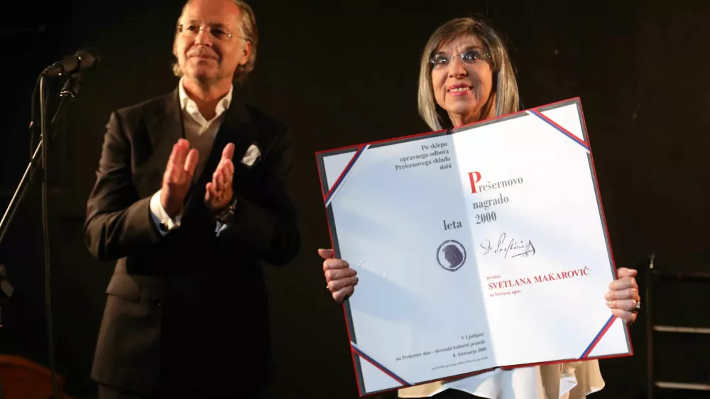 03.12.2924 - podelitev plakete ob Pre&scaron;ernovi nagradi, Svetlana Makarovič, Mini TeaterFoto: Tomaž Skale