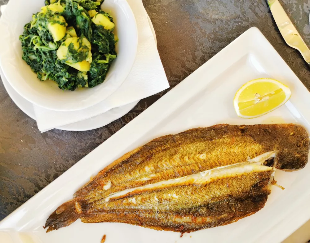 Morski list in blitva s krompirjem, Gostilna Sidro