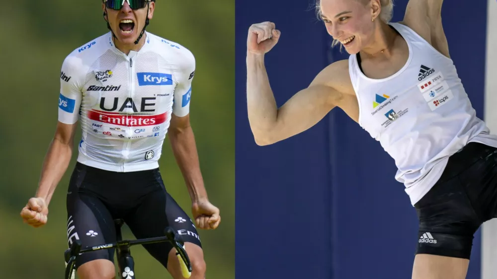 Tadej Pogačar in Janja Garnbret sta bila razgla&scaron;ena za &scaron;portnika leta 2023. V kategoriji ekip je slavila nogometna reprezentanca.