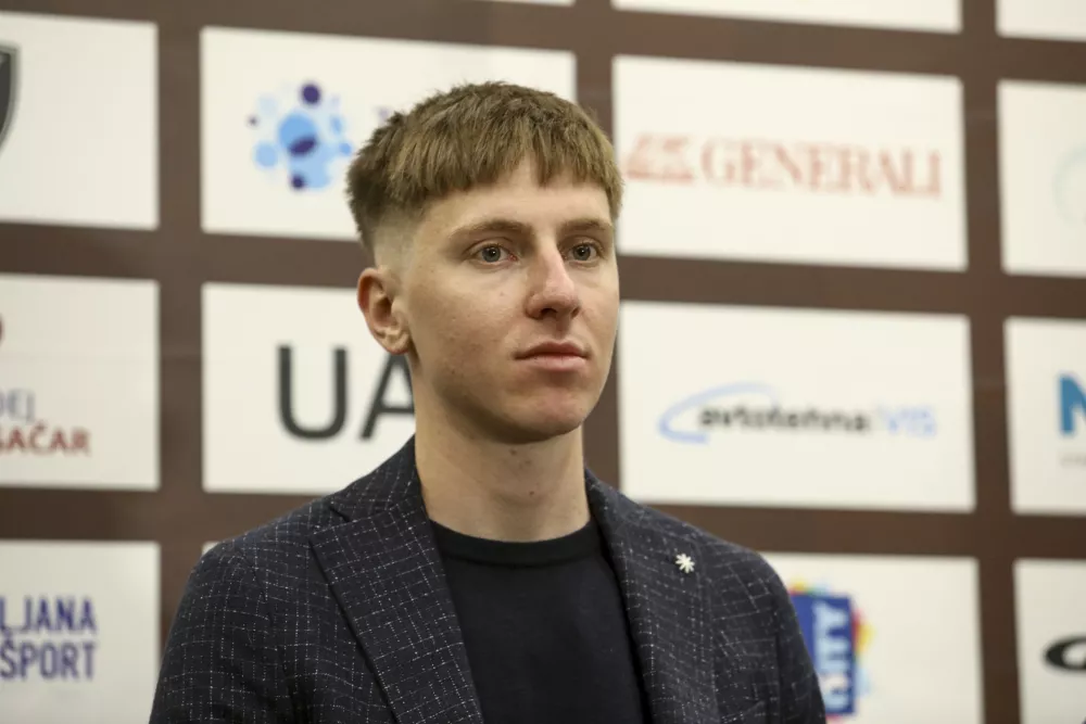 Tadej Pogačar11.11.2024 - podelitev nagrad najbolj&scaron;im tekmovalcem in tekmovalkam ter prireditev ob 75-letnici KD Rog. FOTO: LUKA CJUHA