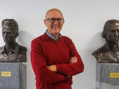 Gregor Pečan, ravnatelj O&Scaron; Janka Modra in predsednik Združenja ravnateljev Slovenije - 25.11.2019 - Osnovna &scaron;ola O&Scaron; Janka Modra, Dol pri Ljubljani //FOTO: Bojan Velikonja