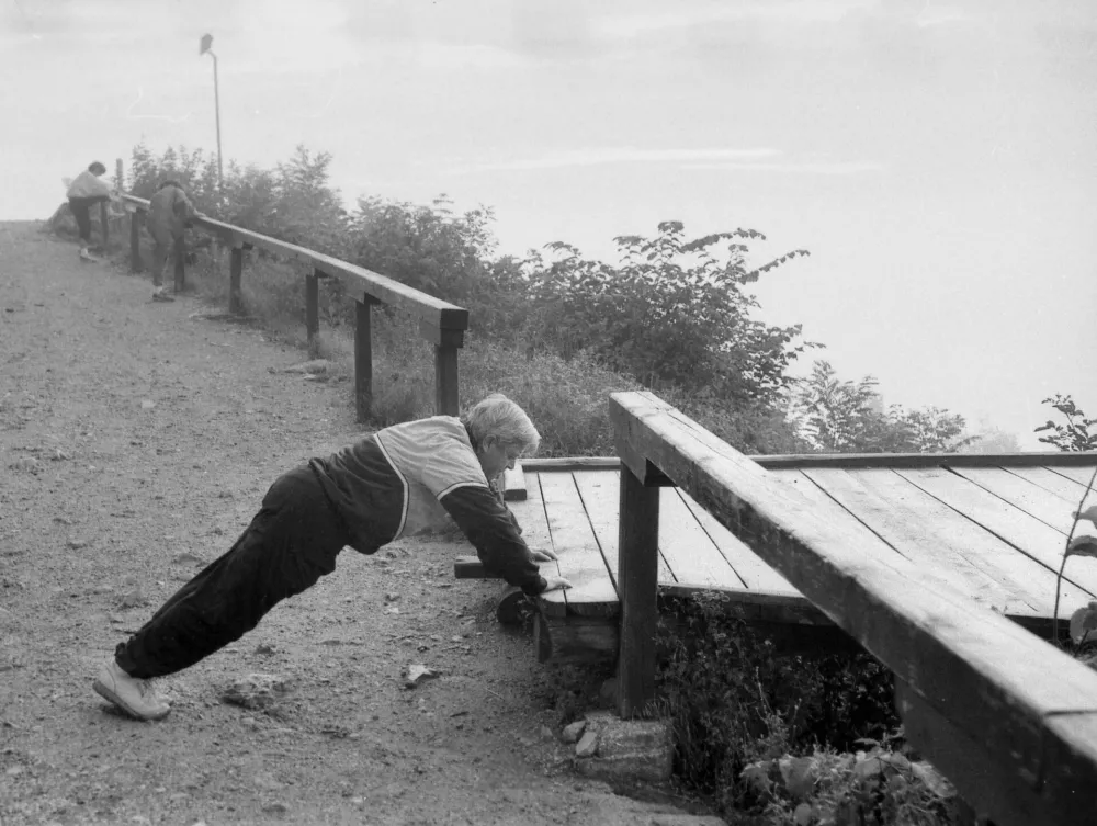 Leto 1992 Milan Kučan na &Scaron;marni Gori