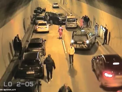 Prometna nesreča na &scaron;tajerski avtocesti. Foto: Promet.si/X