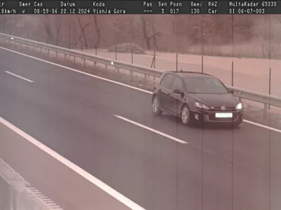 Pijani voznik pri Vi&scaron;nji gori. Foto: PU Ljubljana