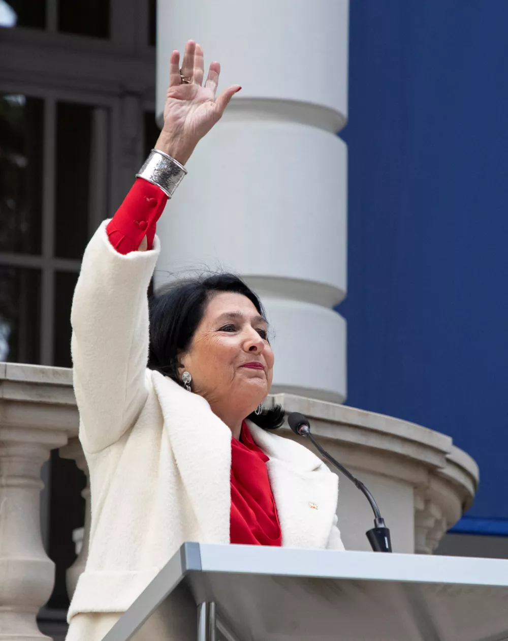 Gruzijska predsednica Salome Zurabi&scaron;vili se &scaron;e naprej pojmuje za legitimno predsednico države. Foto: Reuters