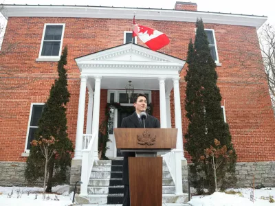 Kanadski premier Trudeau je napovedal odstop pred hi&scaron;o v Ottawi, v kateri ima nadomestno uradno rezidenco od leta 2015. Foto: Reuters