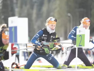BiatlonLena Repinc03.01.2025 Trening mo&scaron;ke in ženske biatlonskebreprezentance Slovenije pred začetkom svetovnega pokala v letu 2025FOTO: Nik Erik Neubauer