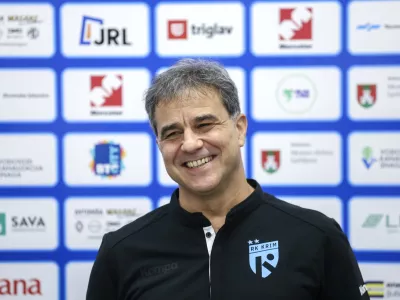 Ambros Martin- 17.12.2024 - novinarska konferenca rokometnega kluba Krim Mercator, na kateri so predstavili novega trenerja, &Scaron;panca Ambrosa Martina//FOTO: Jaka Gasar