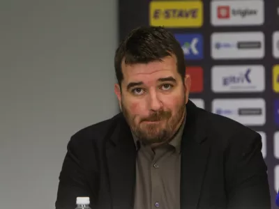 - &scaron;portni direktor Goran Boromisa,- 10.01.2025. - Novinarska konferenca NK Olimpije pred odhodom na priprave v &Scaron;panijo.//FOTO: Bojan Velikonja