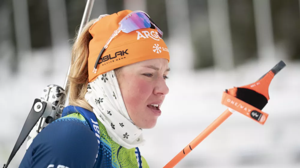 BiatlonAnamarija Lampič03.01.2025 Trening mo&scaron;ke in ženske biatlonskebreprezentance Slovenije pred začetkom svetovnega pokala v letu 2025FOTO: Nik Erik Neubauer