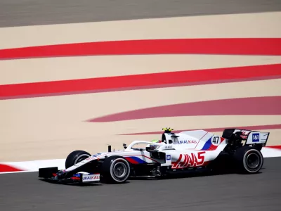 FILE PHOTO: Formula One F1 - Pre-Season Testing - Bahrain International Circuit, Sakhir, Bahrain - March 12, 2021 Haas' Mick Schumacher in action during testing REUTERS/Hamad I Mohammed/File Photo