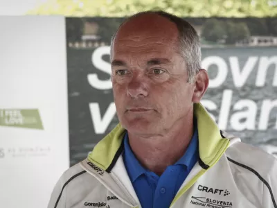 selektor vesla&scaron;ke reprezentance Du&scaron;an Jur&scaron;enovinarska konferenca Vesla&scaron;ke zveze Slovenije pred svetovnim pokalom na Bledu ///FOTO: Luka Cjuha.