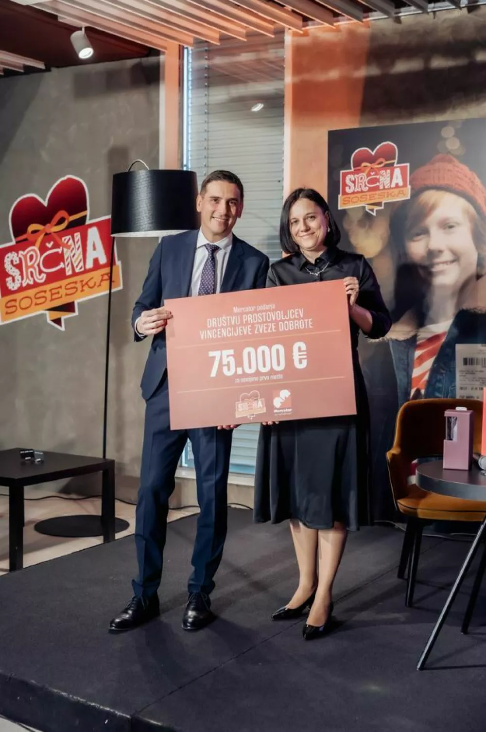 Srčna soseska, Mercator, dobrodelnost, Tomislav Kramarić, Ur&scaron;ka Smerkolj