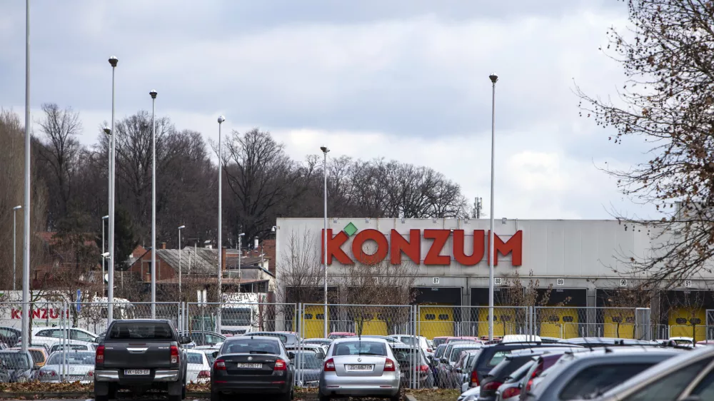 - 04.02.2019 - Zagreb - Hrva&scaron;ka trgovska veriga Konzum, ki je del koncerna Agrokor, Ullica Marijana Čavića 1a //FOTO: Matjaž Ru&scaron;t