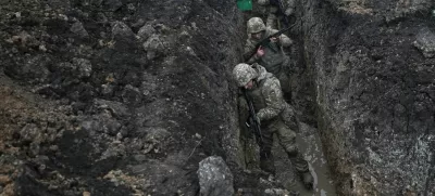 Servicemen of 110th Brigade of the Territorial Defence Forces of Ukraine attend a training, amid Russia's attack on Ukraine, in Zaporizhzhia region, Ukraine January 26, 2025. REUTERS/Stringer