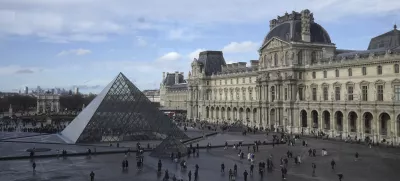 The courtyard of Le Louvre museum is pictured Monday, Jan. 27, 2025 in Paris. (AP Photo/Thibault Camus)