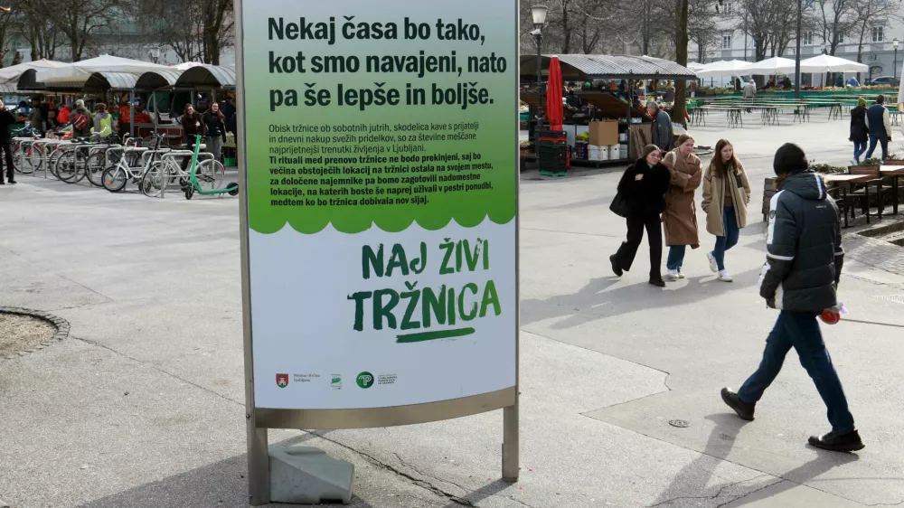 31.01,2025 -plakat za bolj&scaron;o tžnico, tržnicaFoto: Tomaž Skale