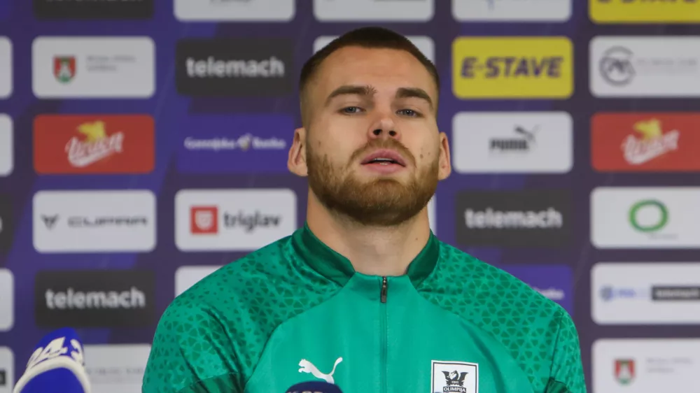 - nova igralska okrepitev Alex Matthias Tamm,- 10.01.2025. - Novinarska konferenca NK Olimpije pred odhodom na priprave v &Scaron;panijo.//FOTO: Bojan Velikonja