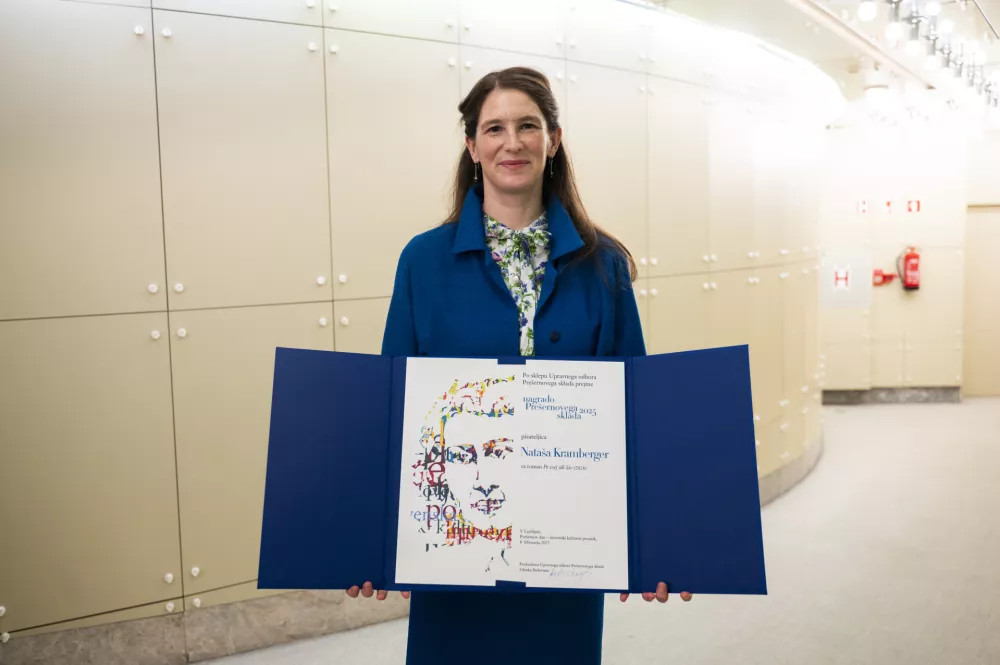 Nata&scaron;a Kramberger07.02.2025 Proslava ob slovenskem kulturnem prazniku s podelitvijo Pre&scaron;ernovih nagrad in nagrad Pre&scaron;ernovega skladaFOTO: Nik Erik Neubauer