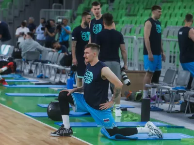 - Gregor Hrovat.- 27.04.2024. Trening slovenske ko&scaron;arkarske reprezentance pred odhodom na kvalifikacijski turnir za Olimpijske igre v Grčiji. //FOTO: Bojan Velikonja