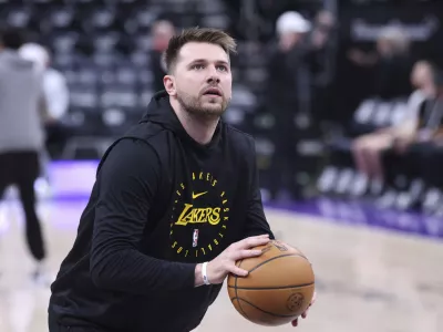 Luka Dončić se rad ogreva ob zvokih balkanske glasbe.&nbsp;Foto: AP